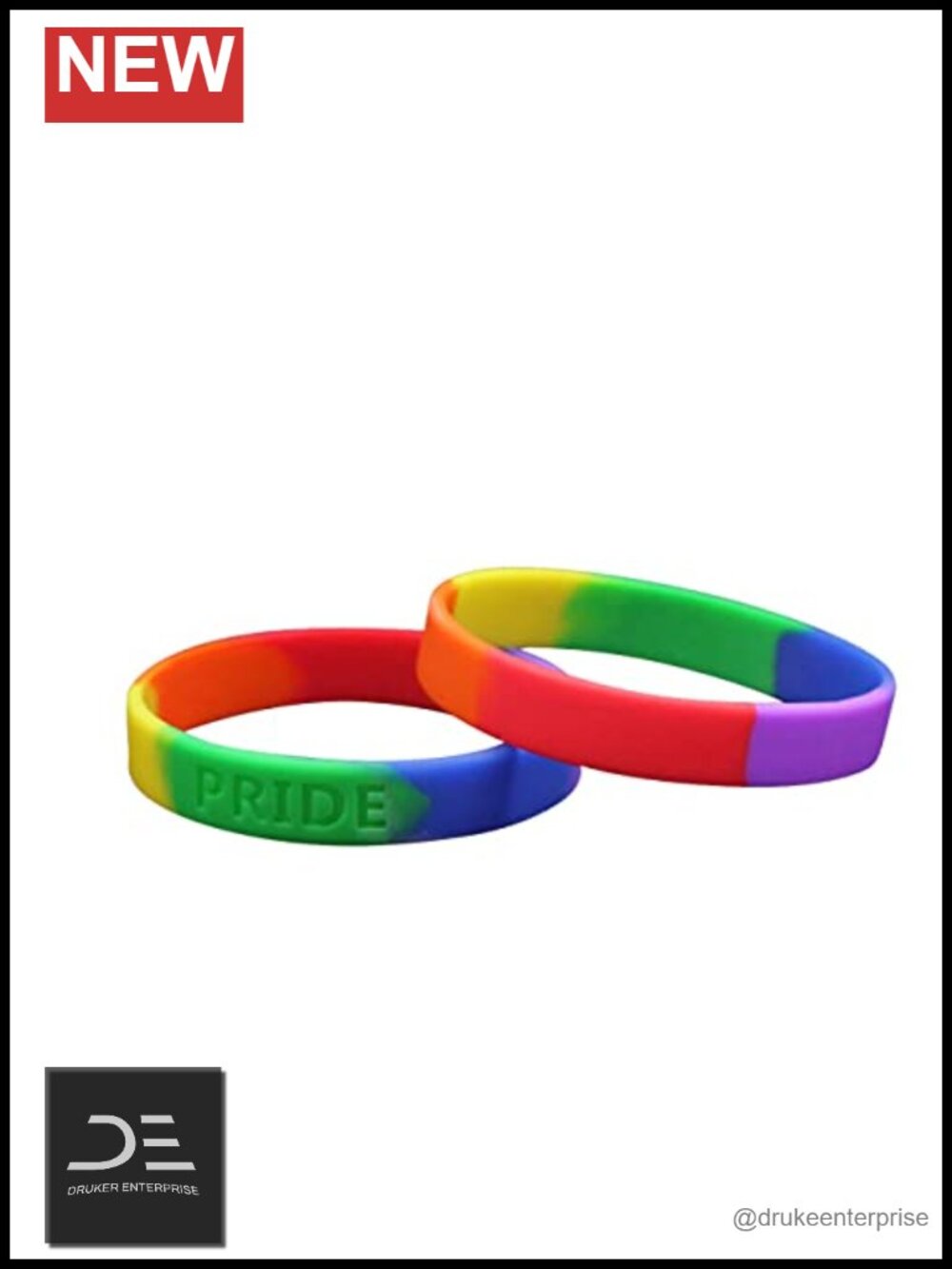 Silicone Rainbow Pride Bracelets LGBTQ+ Wristbands Fundraiser Support Unisex